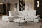 Strukturstoff Ecksofa Ares L Form kurz