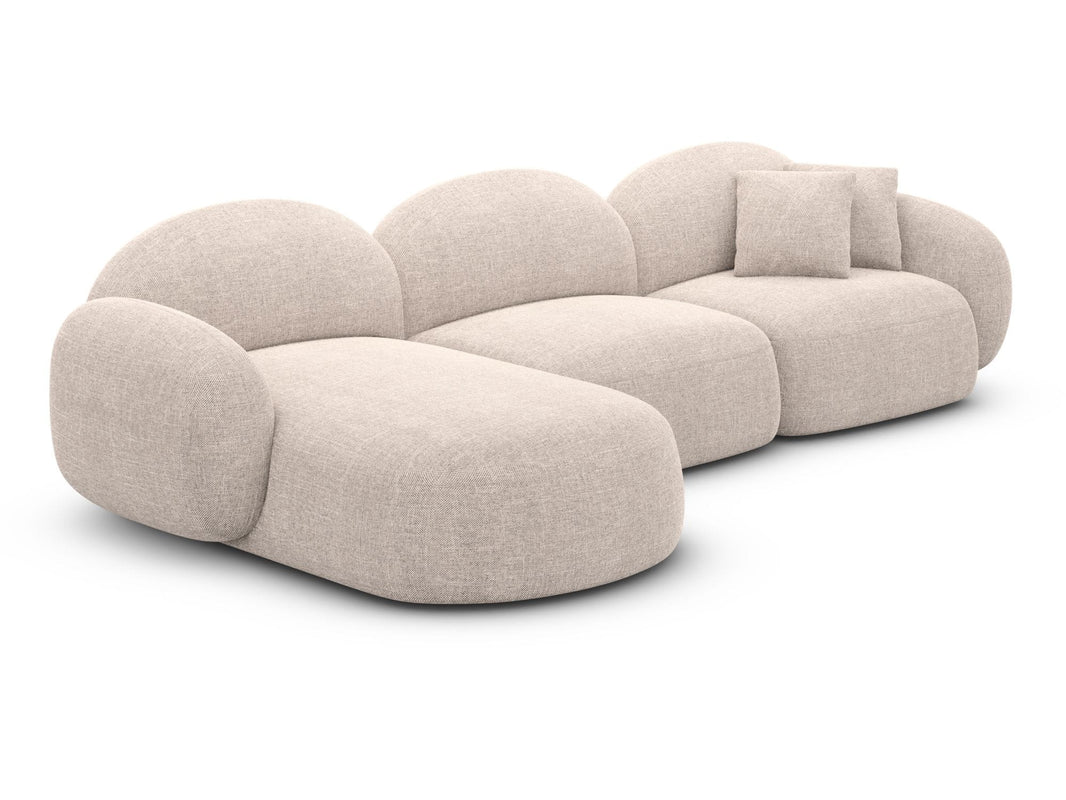 Couch Mirello L-Form in Stoff