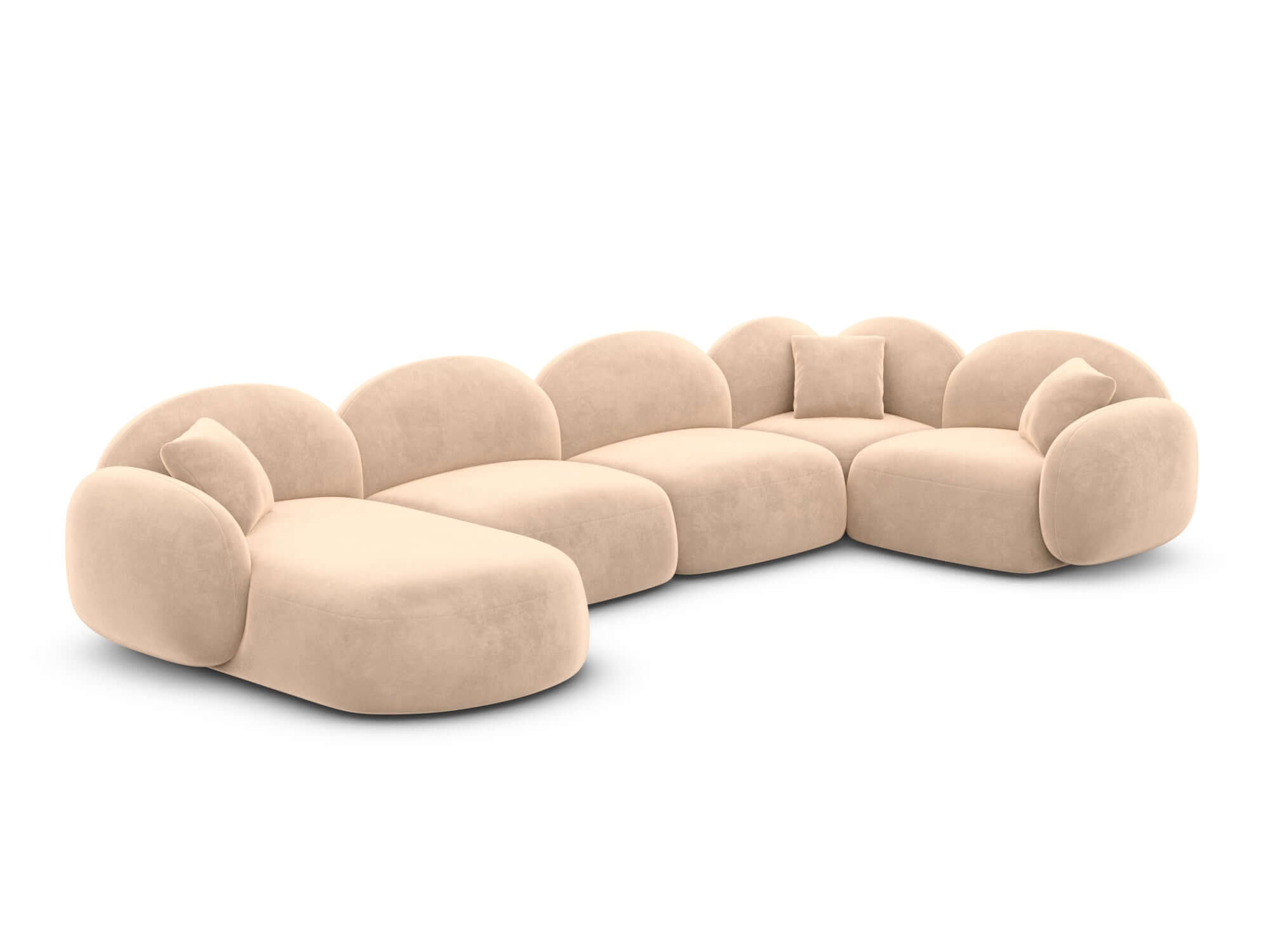 Polster Wohnlandschaft Mirello XL U-Form Beige