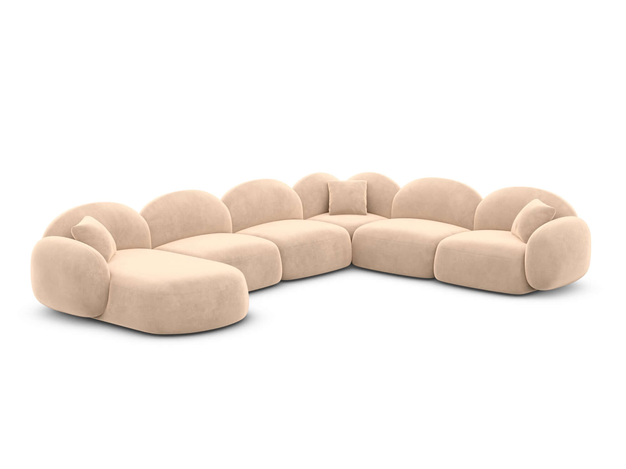 Polster Wohnlandschaft Mirello XXL U-Form Beige