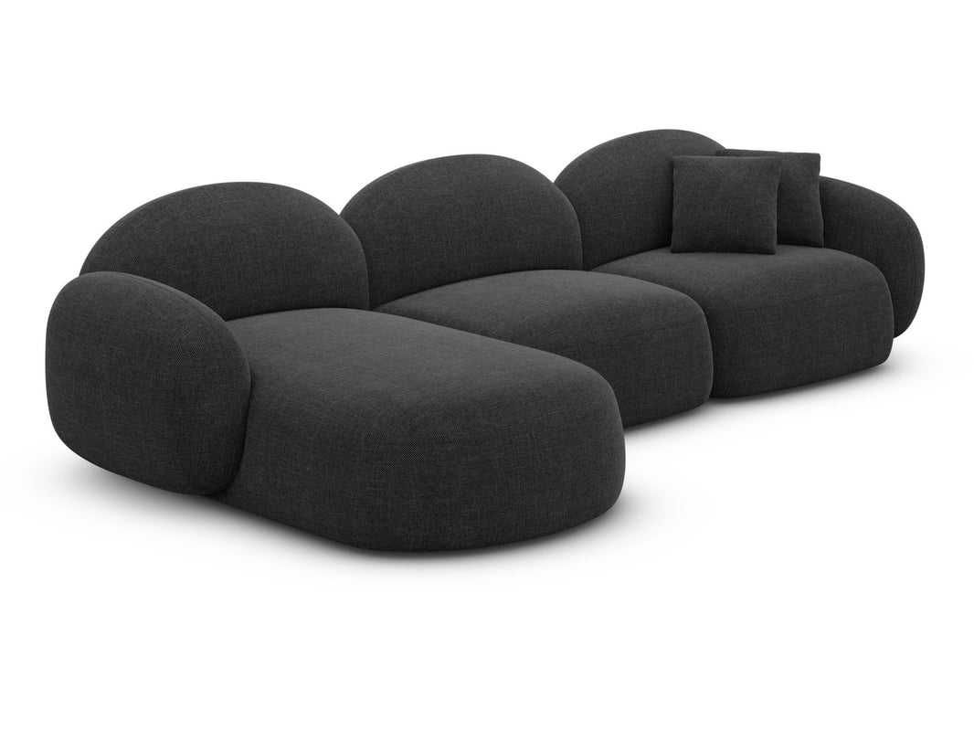 Couch Mirello L-Form in Stoff