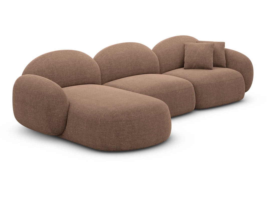 Couch Mirello L-Form in Stoff