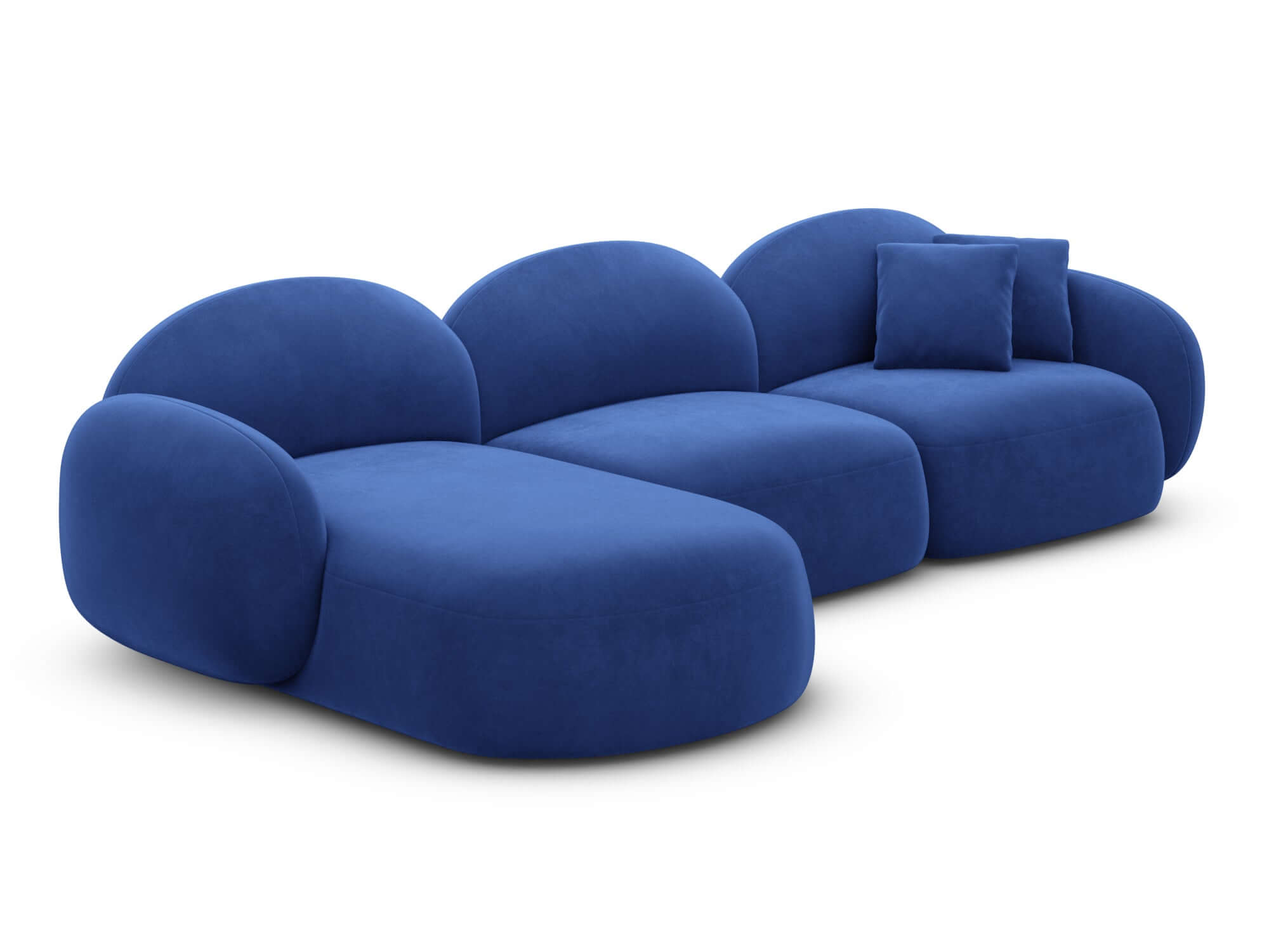Polster Ecksofa Mirello L Form kurz Dunkelblau