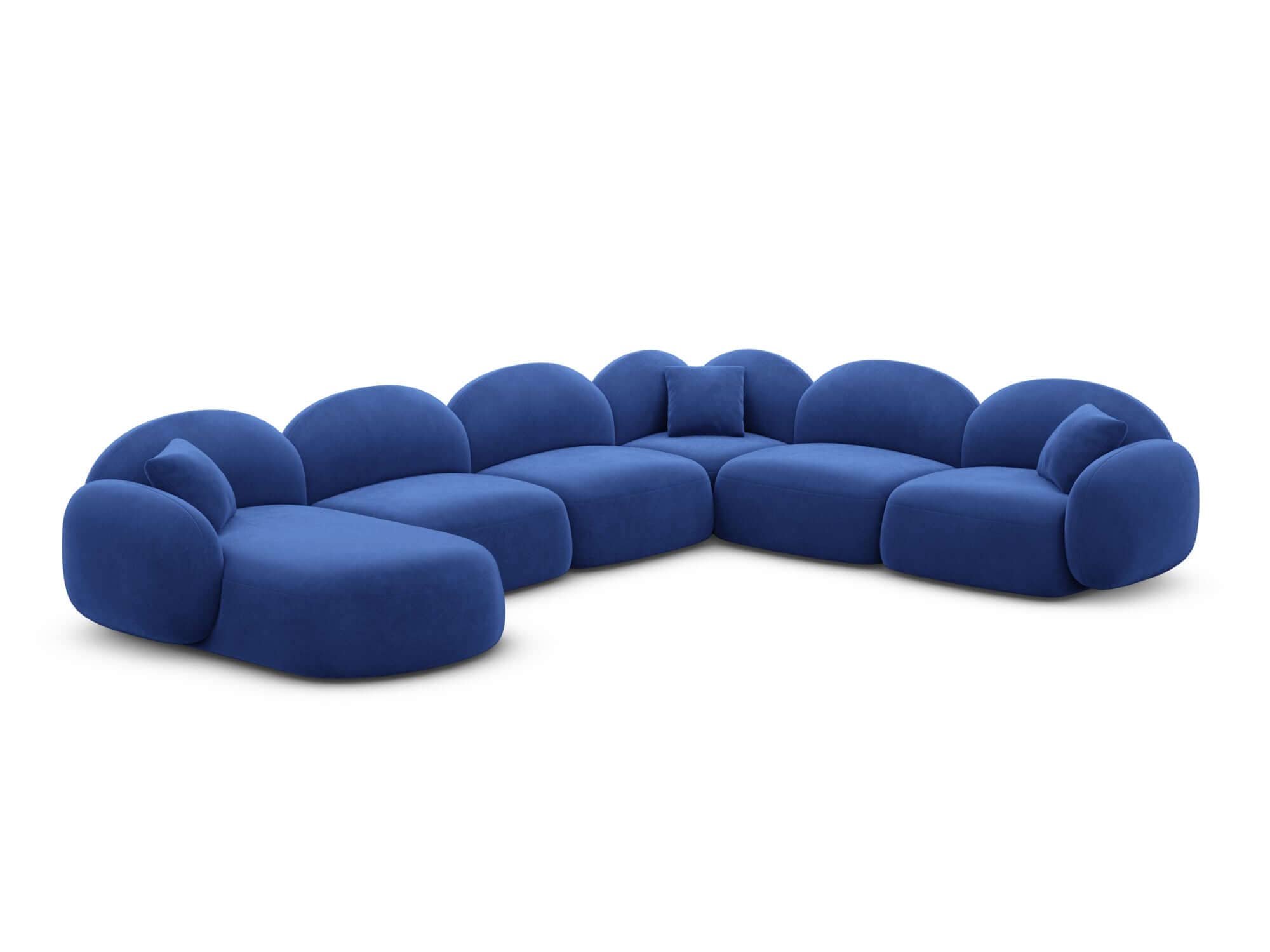 Polster Wohnlandschaft Mirello XXL U-Form Dunkelblau