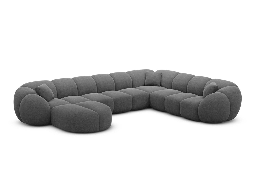 XXL Wohnlandschaft Valderosa U-Form aus Stoff