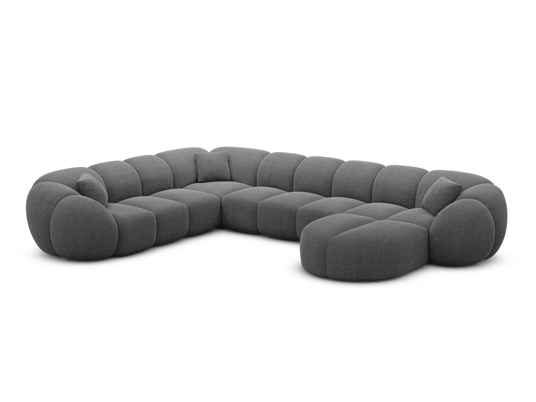 XXL Wohnlandschaft Valderosa U-Form aus Stoff
