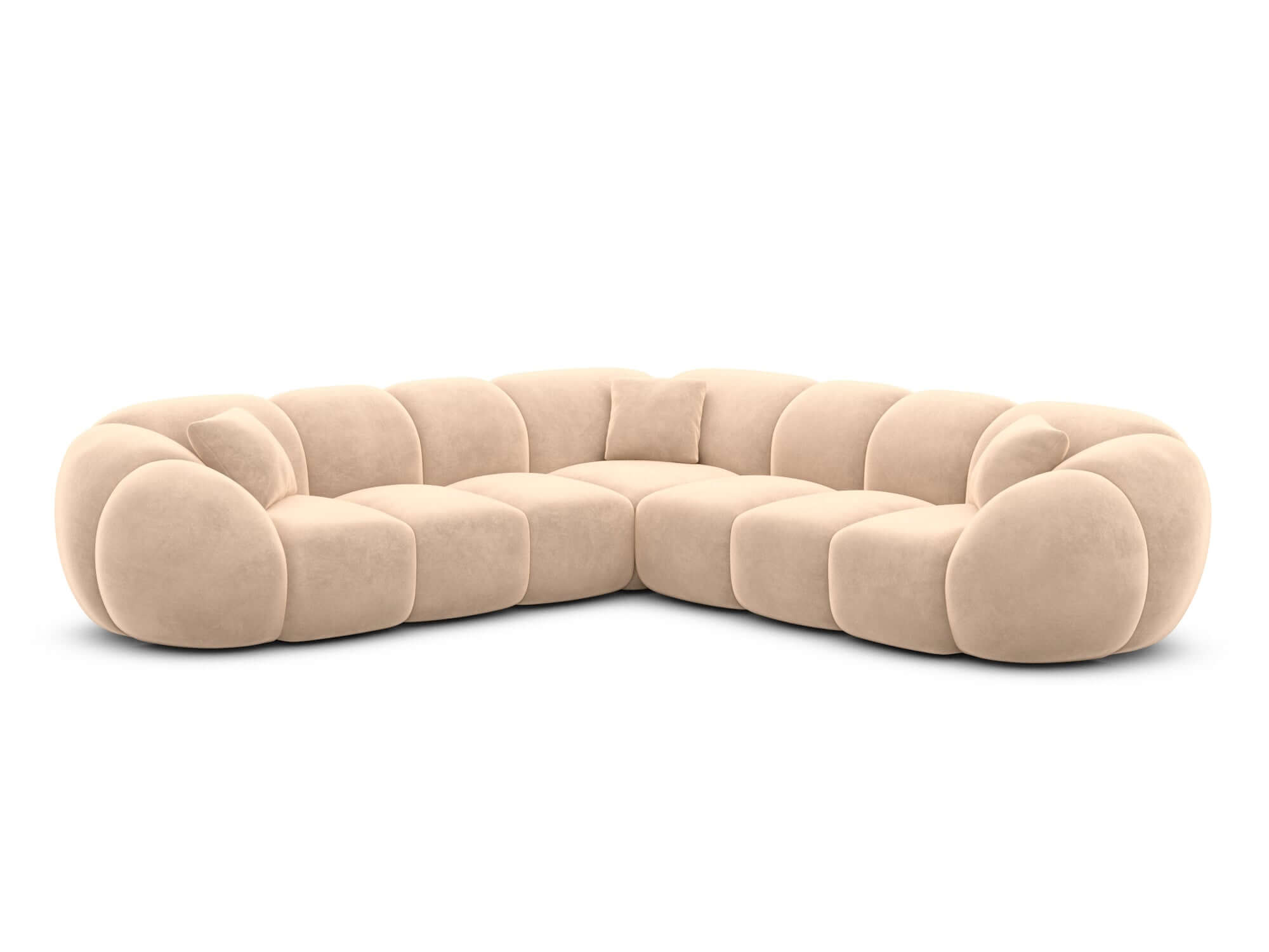 Polster Ecksofa Valderosa L Form Beige