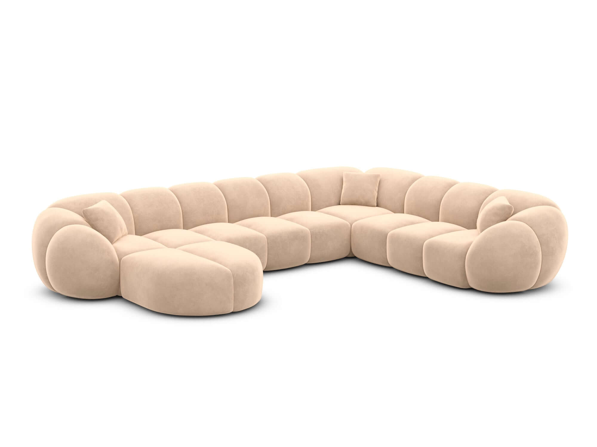 Polster Wohnlandschaft Valderosa XXL U-Form Beige
