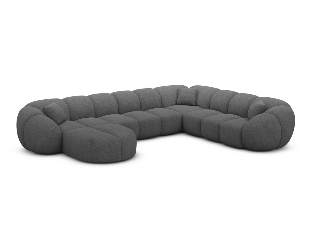 XXL Wohnlandschaft Valderosa U-Form aus Stoff