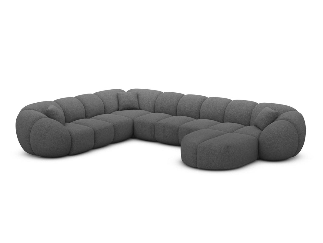 XXL Wohnlandschaft Valderosa U-Form aus Stoff