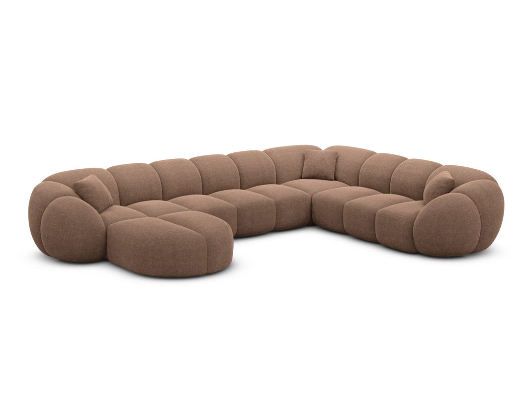 XXL Wohnlandschaft Valderosa U-Form aus Stoff
