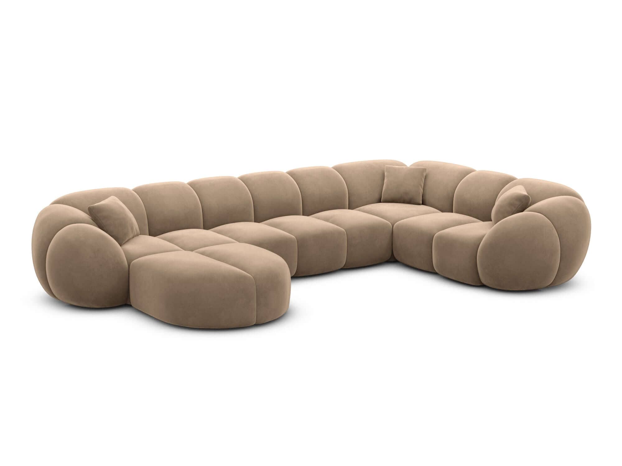 Polster Wohnlandschaft Valderosa XL U-Form Braun