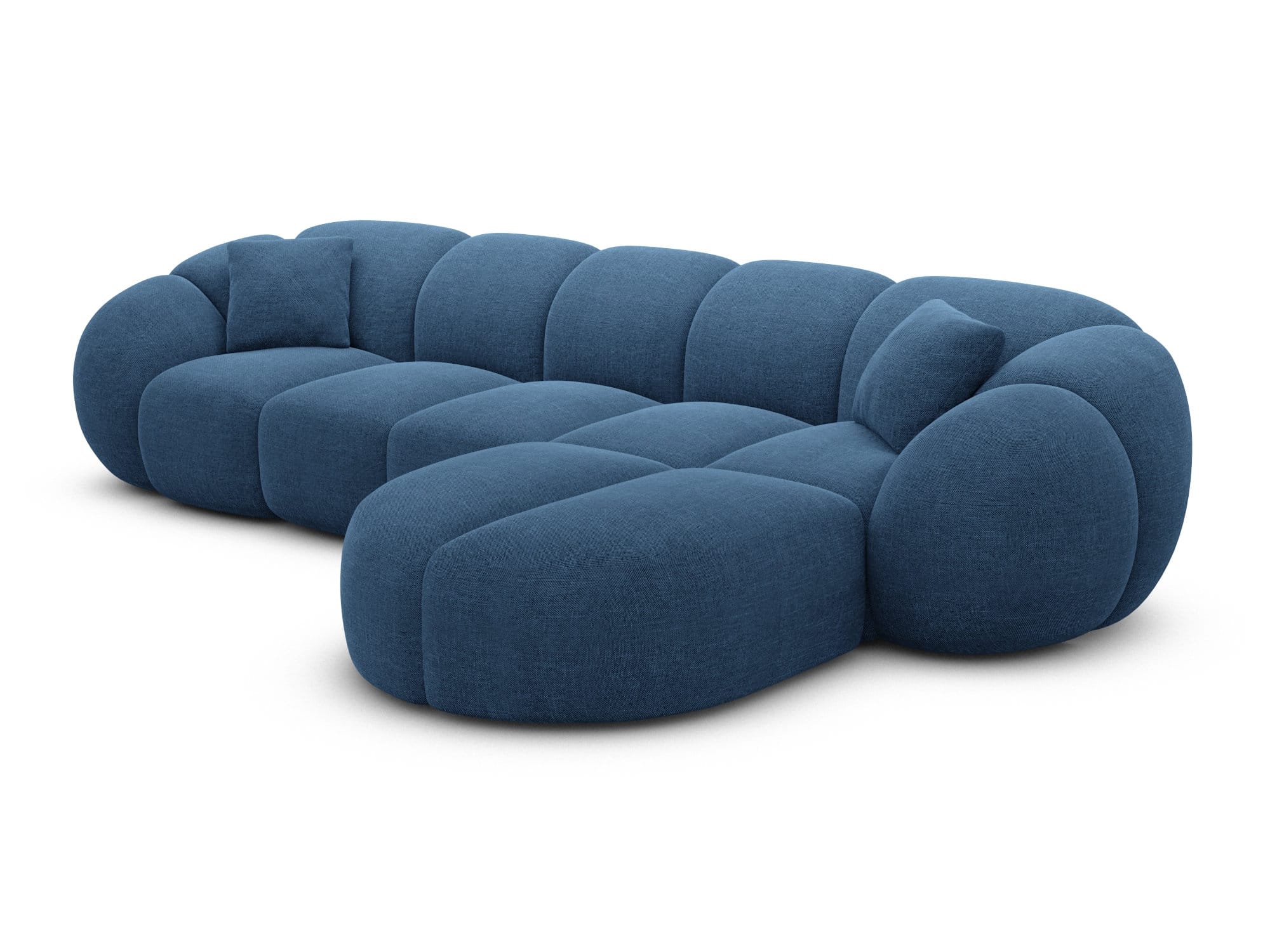 Stoff Ecksofa Valderosa L-Form Dunkelblau