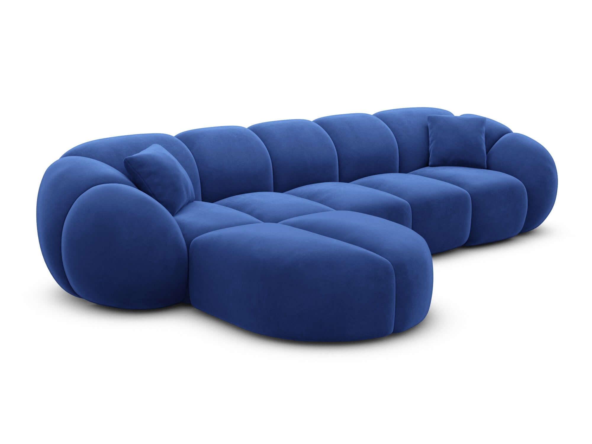 Polster Ecksofa Valderosa L Form kurz Dunkelblau