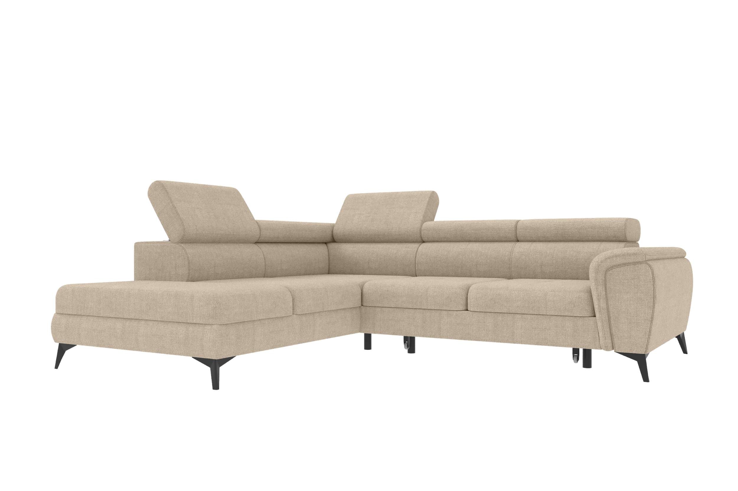 Polster Ecksofa Zento L Form kurz Creme