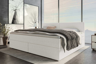 Boxspringbett Valerio Familienbett in Stoff Anthrazit