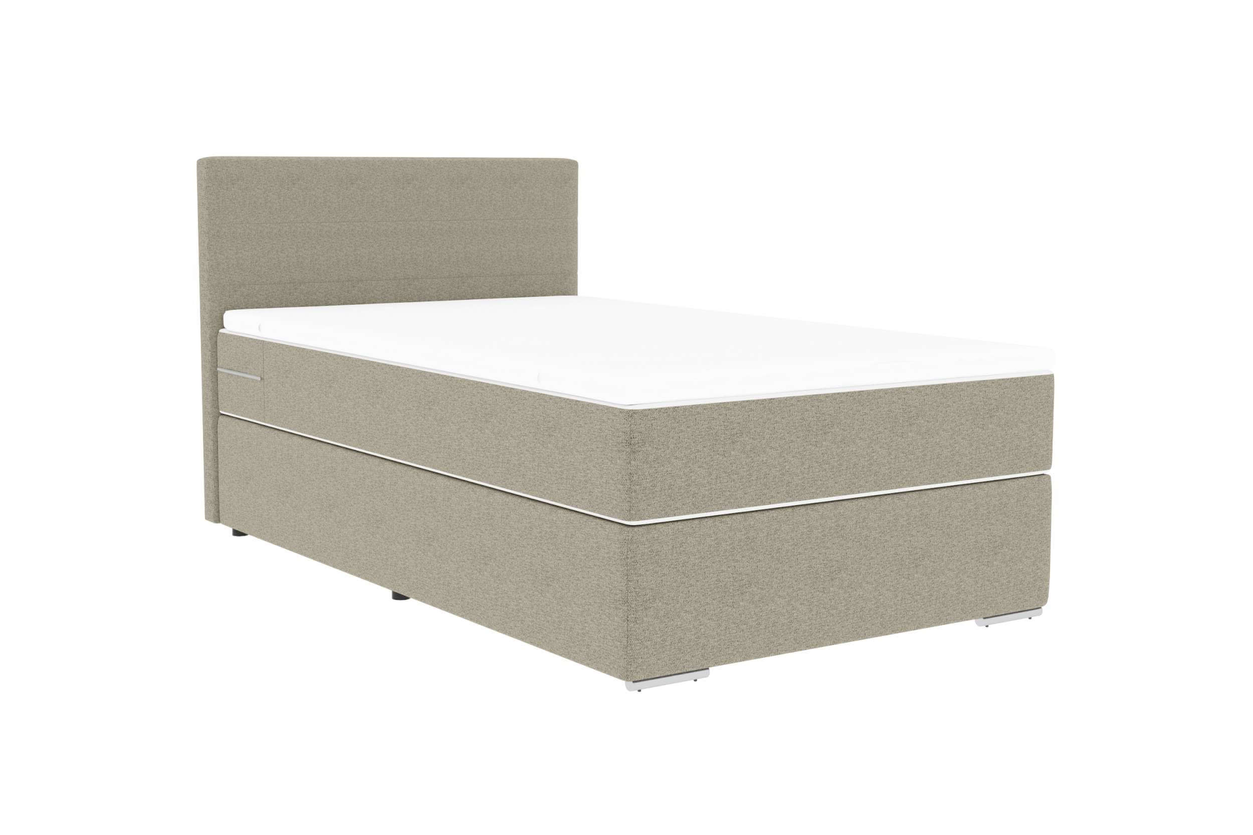 Boxspringbett Valerio Mini Webstoff Beige