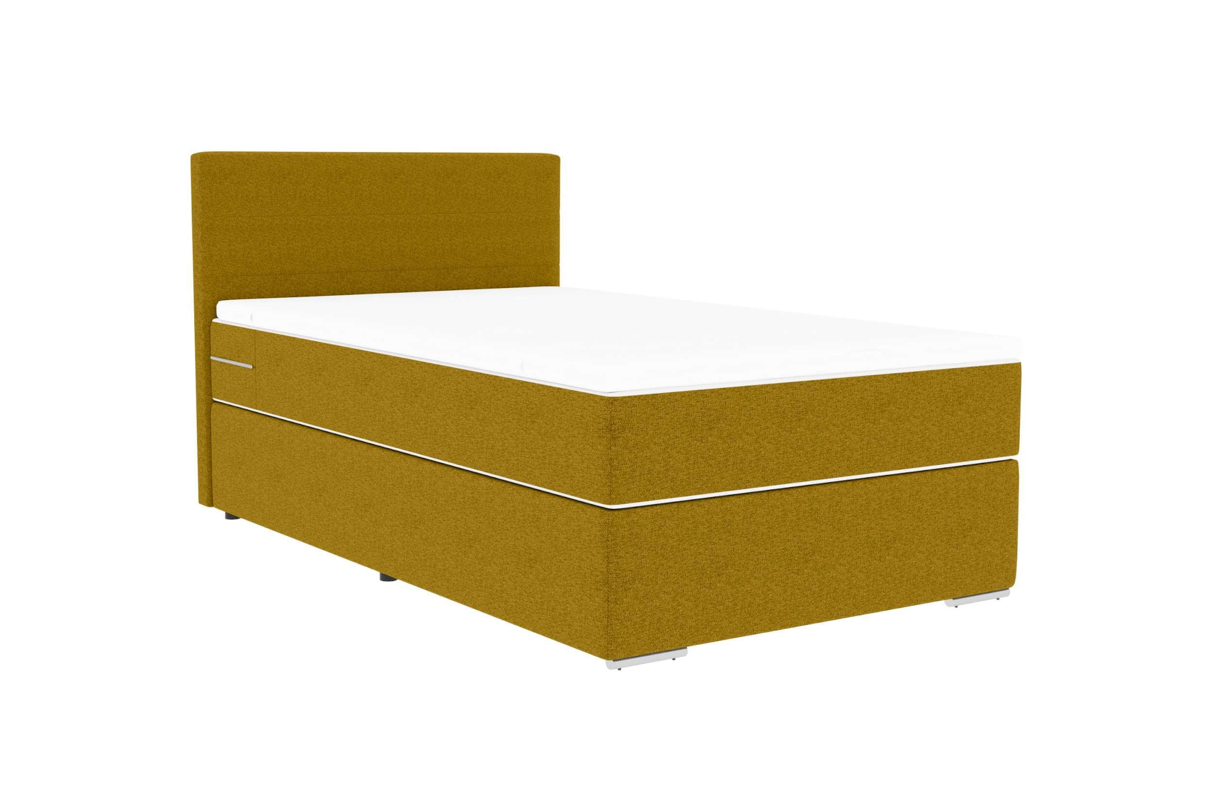 Boxspringbett Valerio Mini Webstoff Gelb