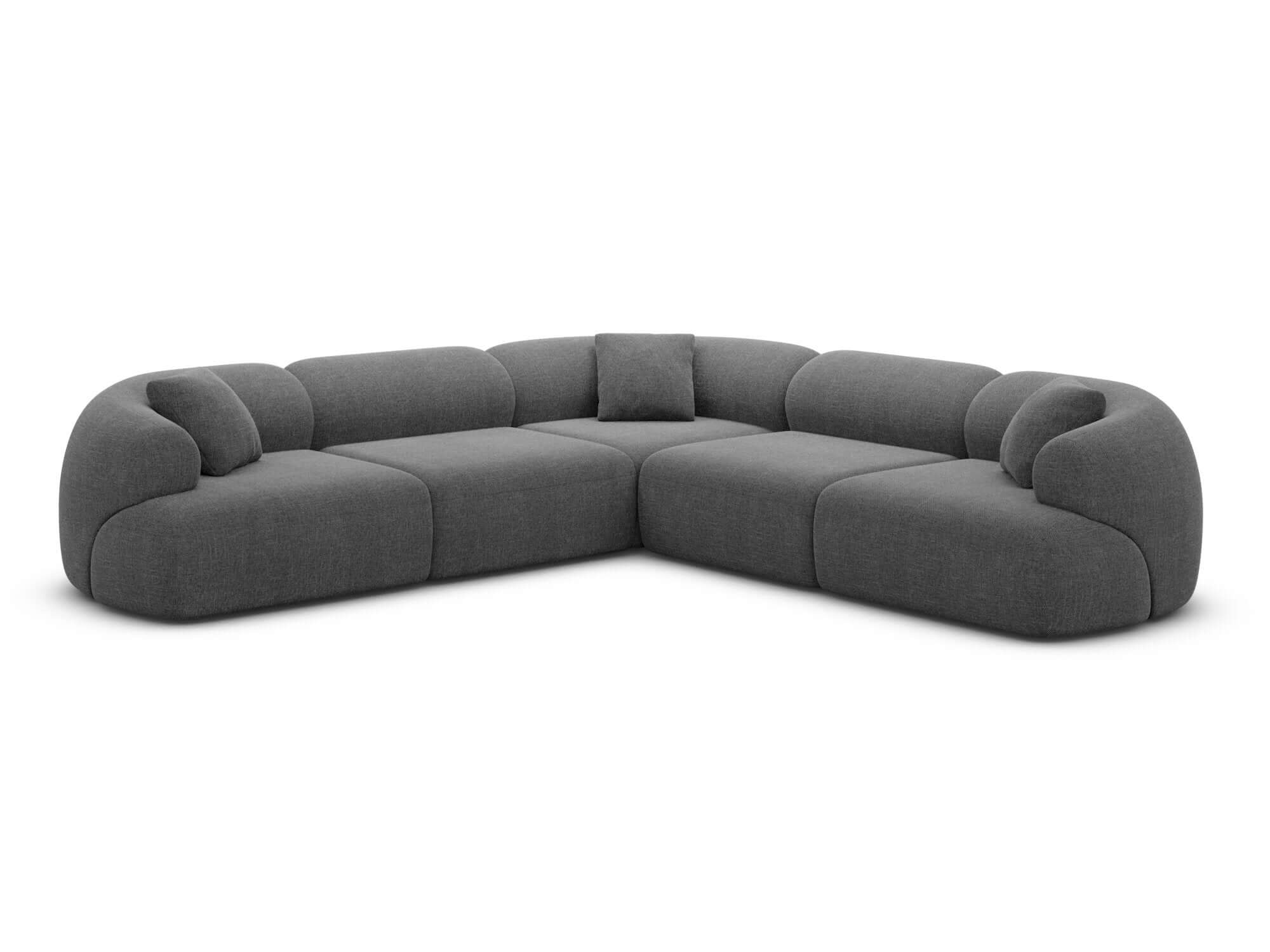 Couch Monteluna L-Form in Stoff Anthrazit