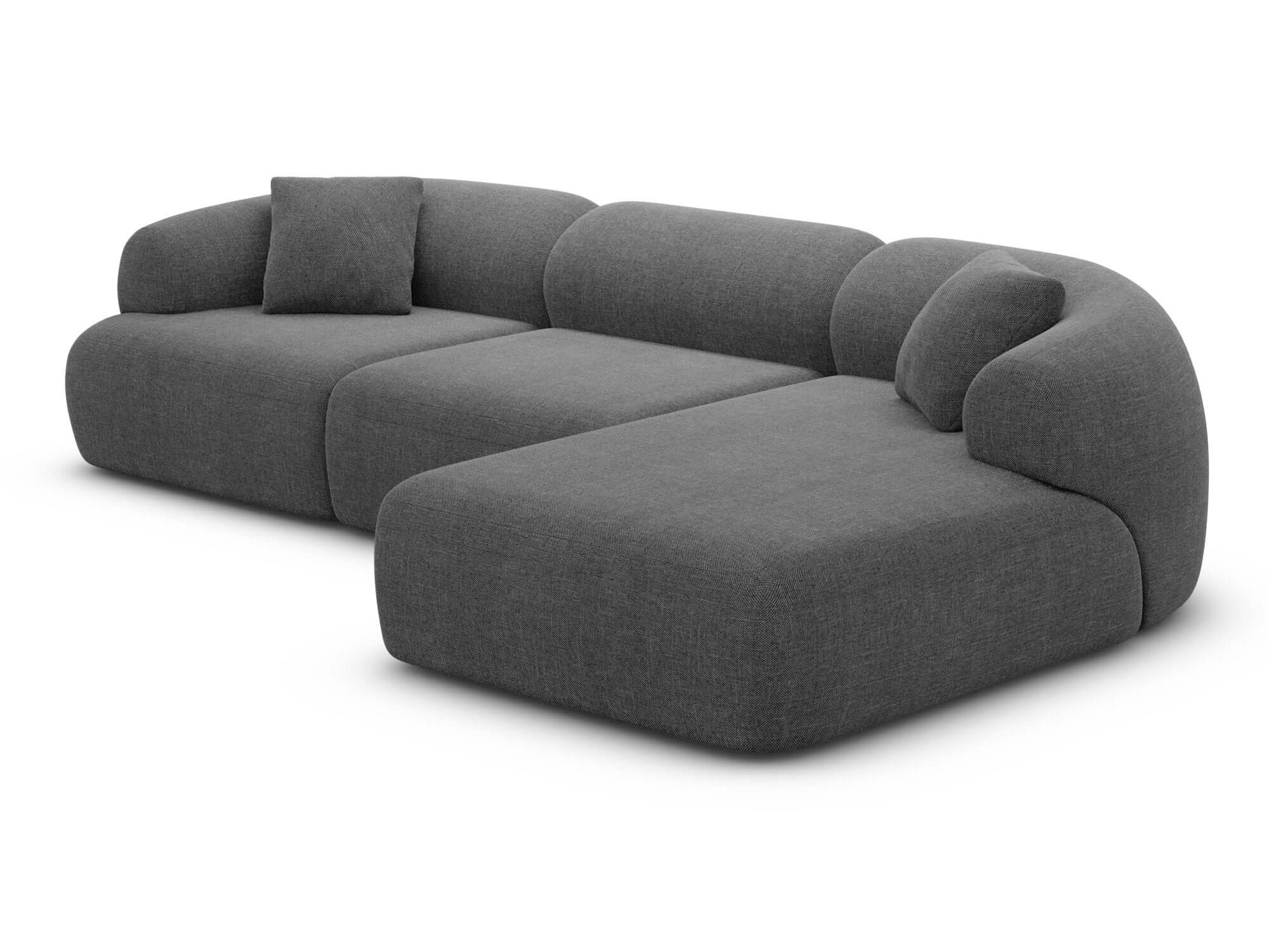 Stoff Ecksofa Monteluna L Form anthrazit