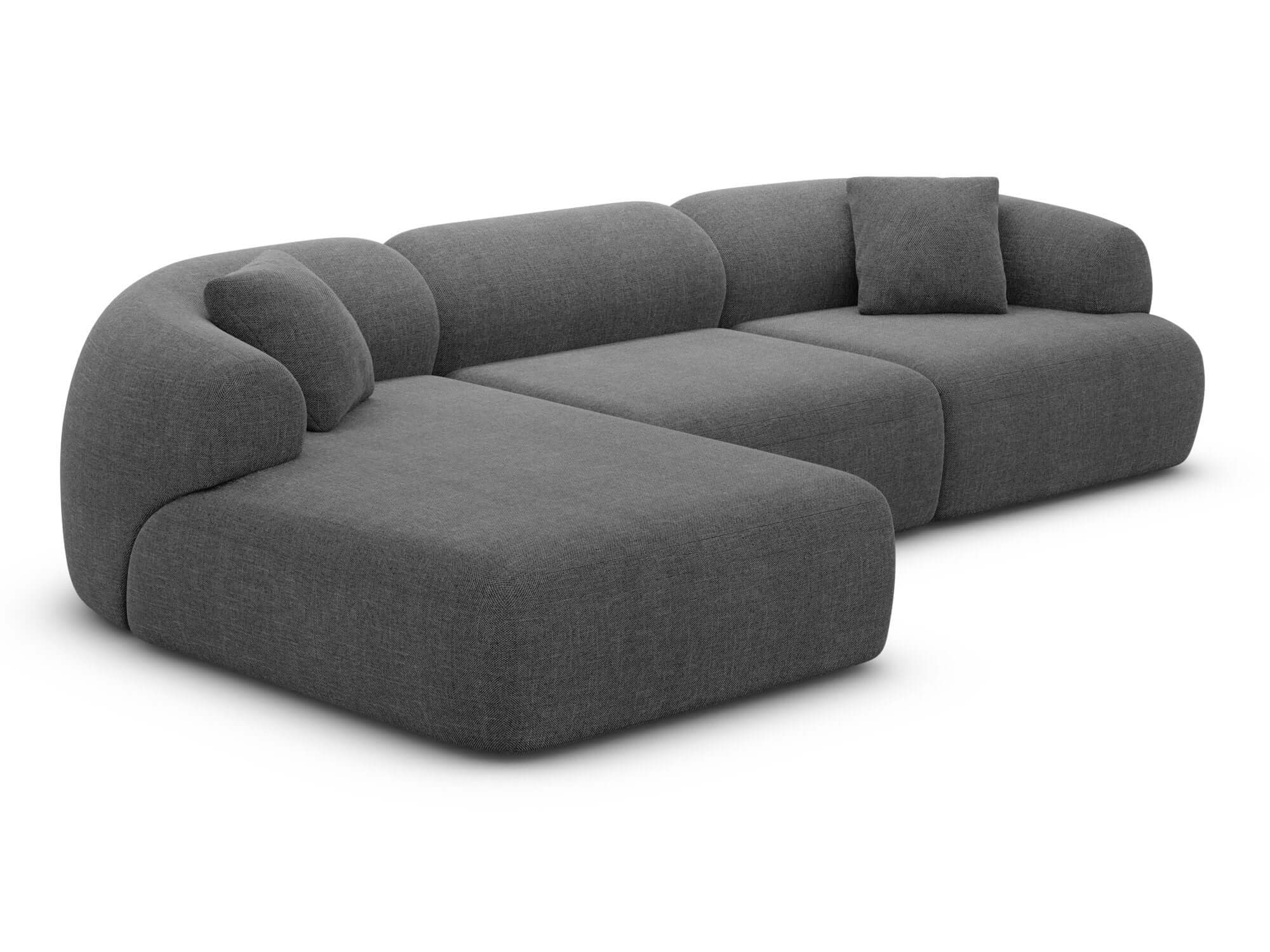 Stoff Ecksofa Monteluna L-Form Anthrazit