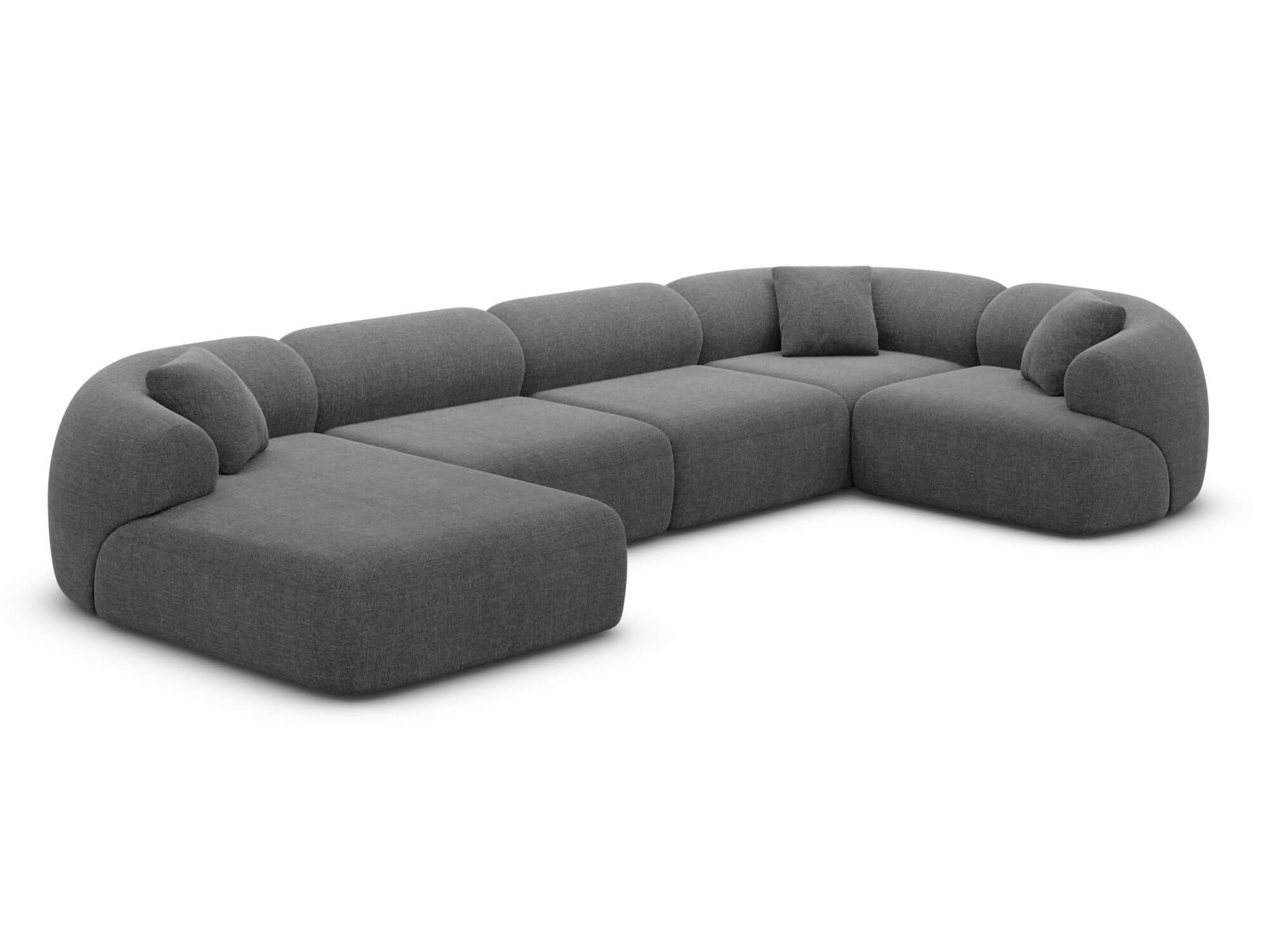 Wohnlandschaft Monteluna XL U-Form in Stoff Anthrazit
