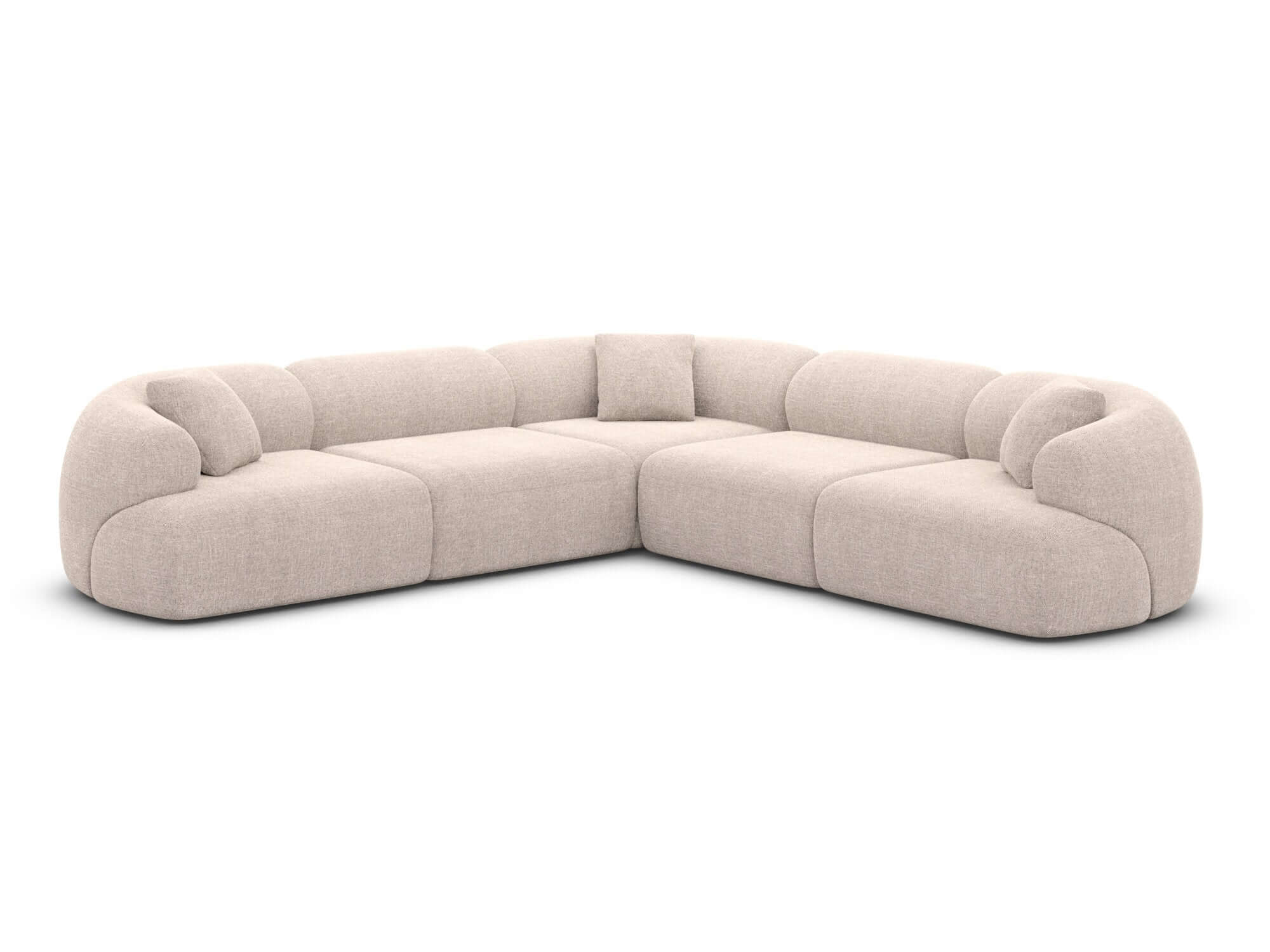 Couch Monteluna L Form in Stoff beige