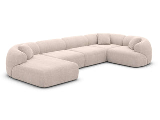 Wohnlandschaft Monteluna XL U-Form in Stoff, Material: Strukturstoff, Farbe: Beige