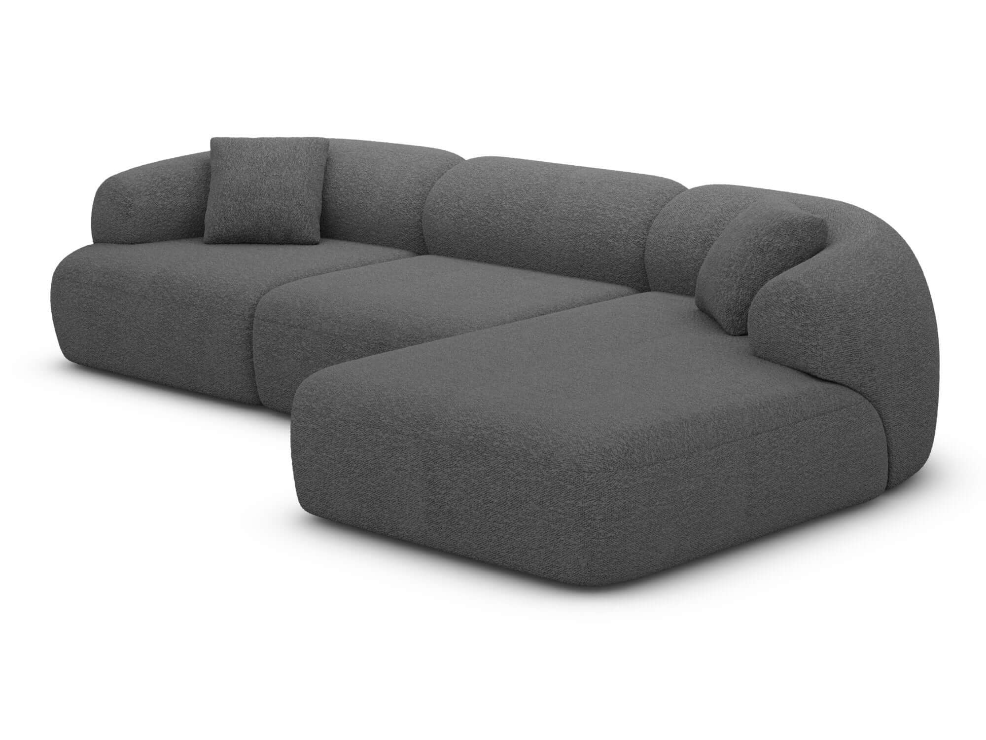 Stoff Ecksofa Monteluna L-Form Graphite