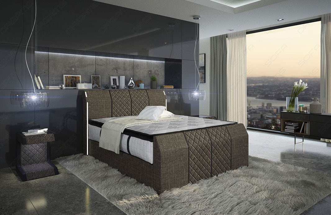 Boxspringbett Paris mit Matratze und Topper