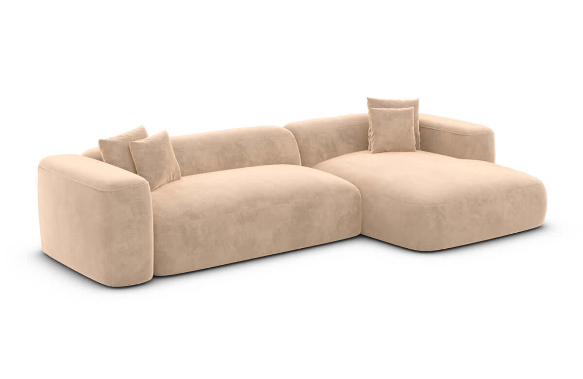 Couch Alcudia L-Form in Stoff Beige