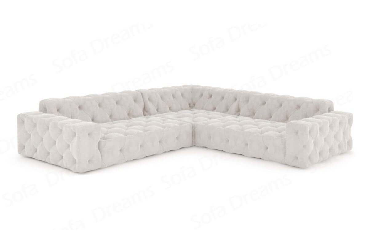 Couch Menorca L-Form in Stoff Beige