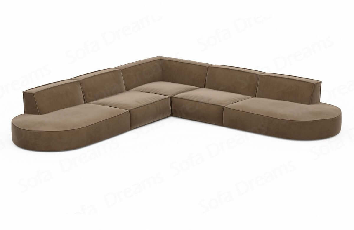 Stoff Ecksofa Alegranza L-Form Braun