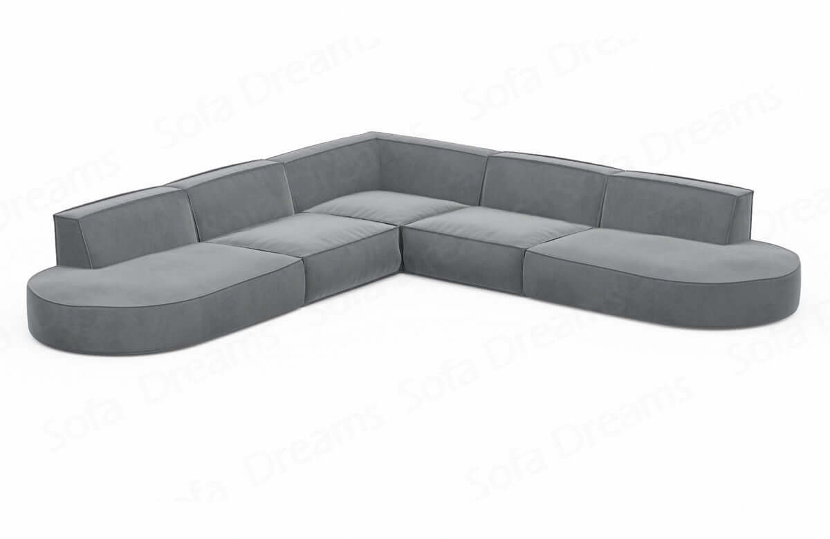 Stoff Ecksofa Alegranza L-Form Hellgrau