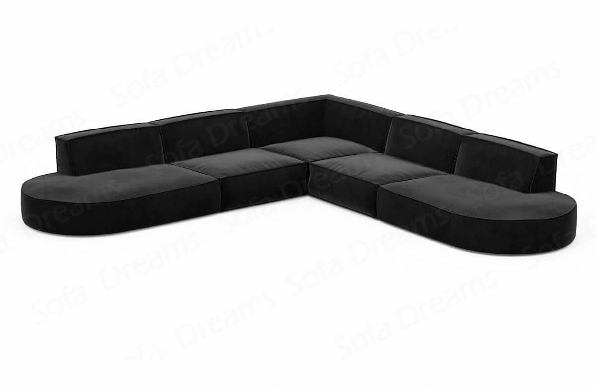 Stoff Ecksofa Alegranza L-Form schwarz