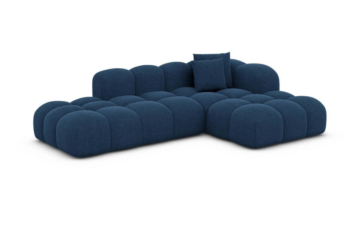 Stoff Ecksofa Formentera Lounge L-Form Blau
