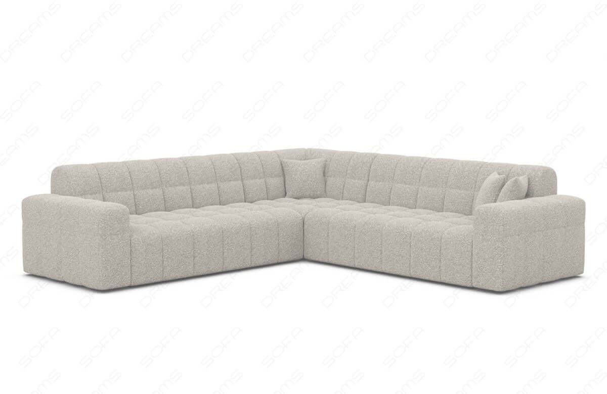 Couch Ibiza L Form in Stoff pearl
