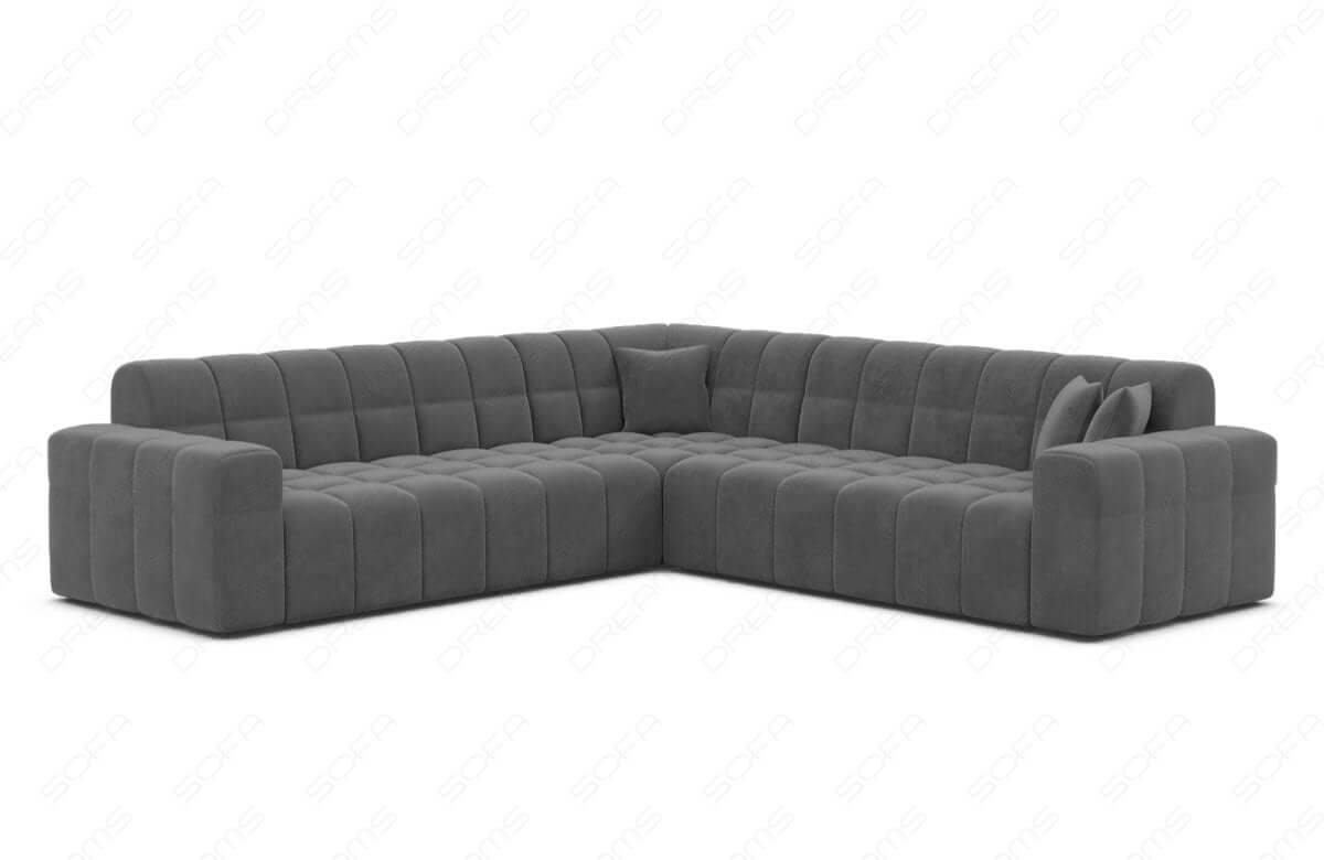 Ecksofa Ibiza Stoff – Modern & Bequem Dunkelgrau