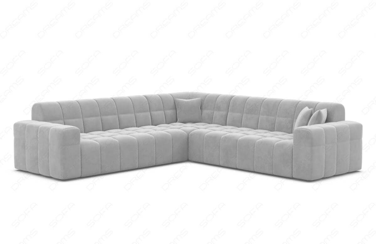 Ecksofa Ibiza Stoff – Modern & Bequem Hellgrau