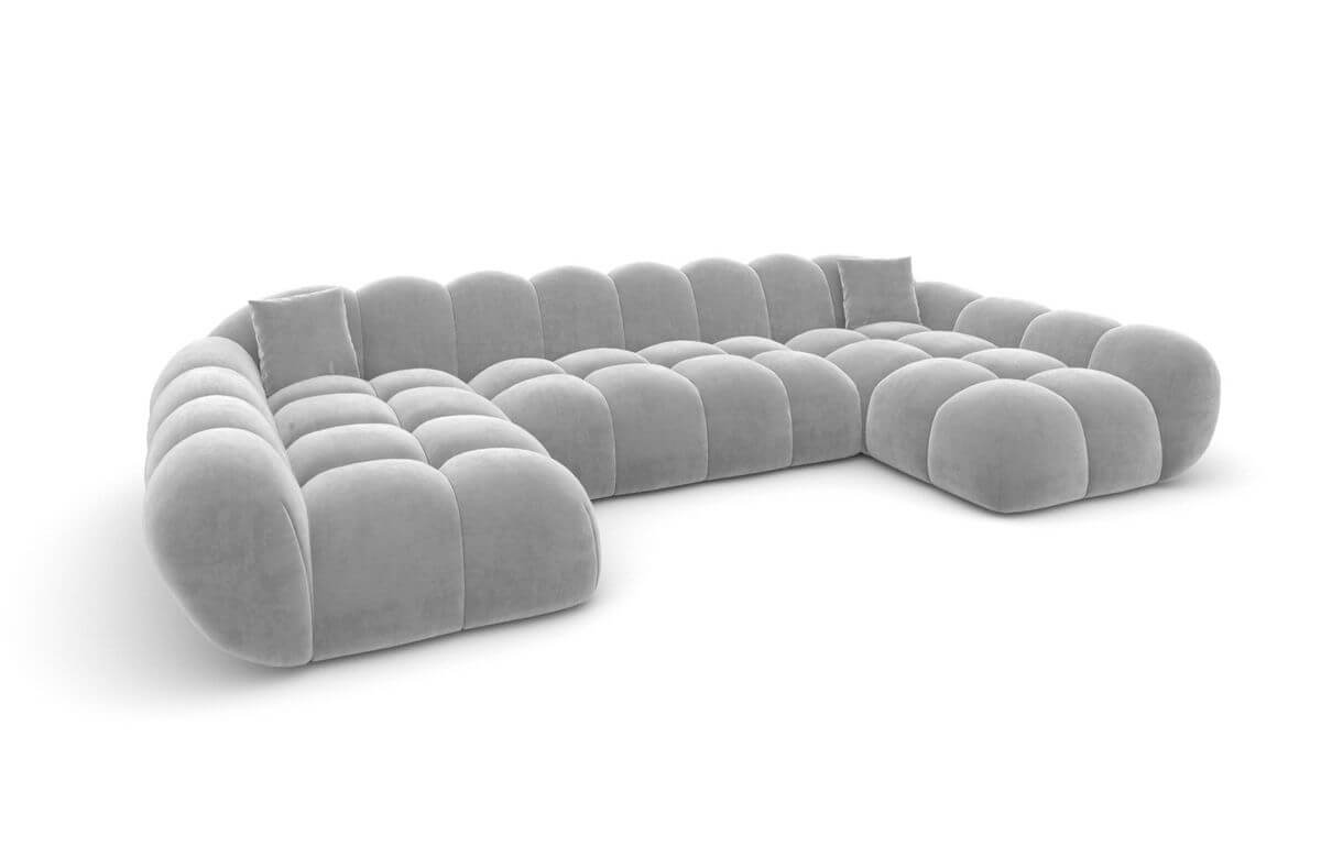 Wohnlandschaft Maleron U Form Studio Hellgrau