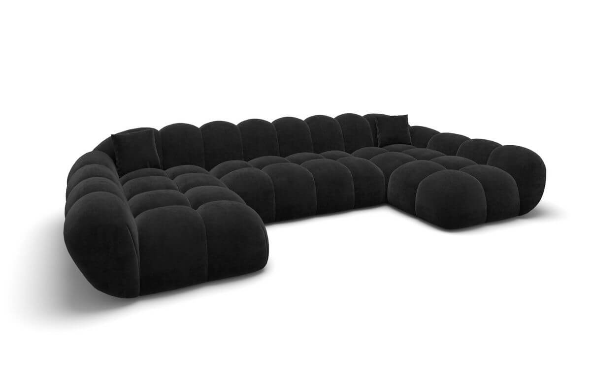 Wohnlandschaft Maleron U Form Studio Schwarz