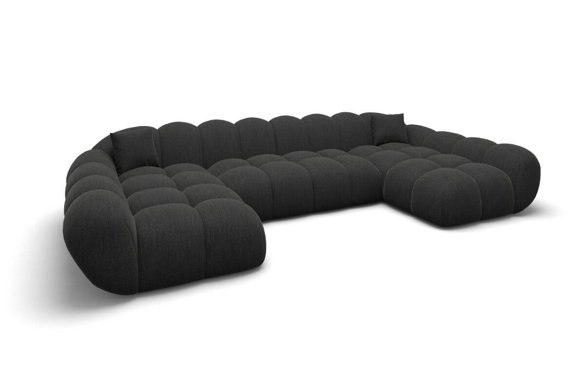Wohnlandschaft Maleron U Form Studio Schwarz