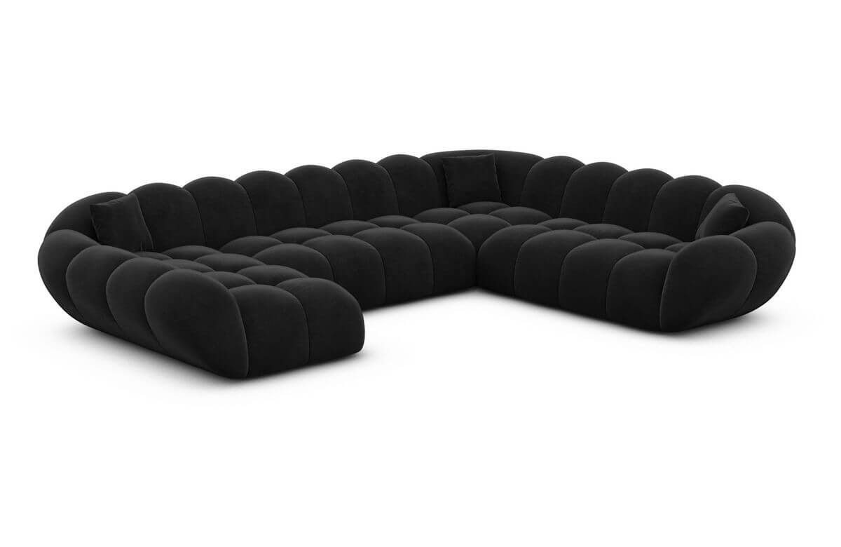 Wohnlandschaft Maleron XXL Schwarz