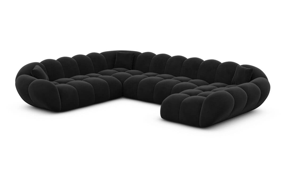 Wohnlandschaft Maleron XXL Schwarz