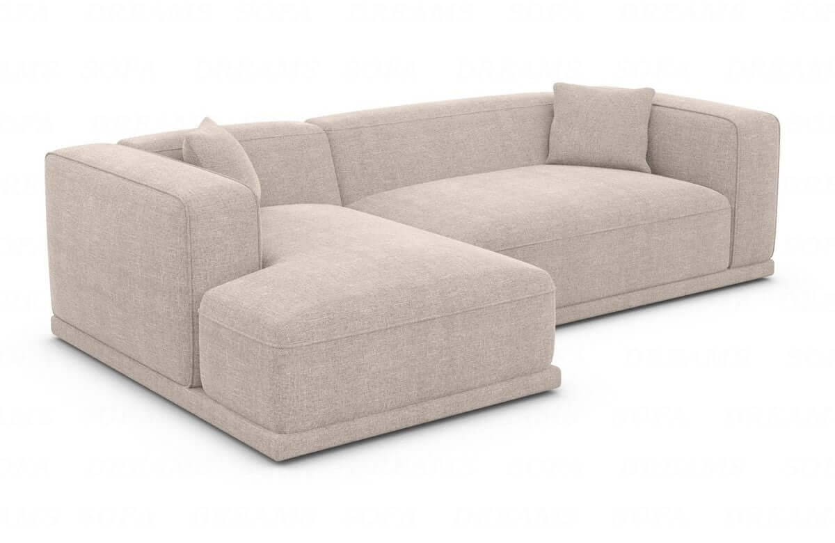 Couch Merida L-Form in Stoff Beige