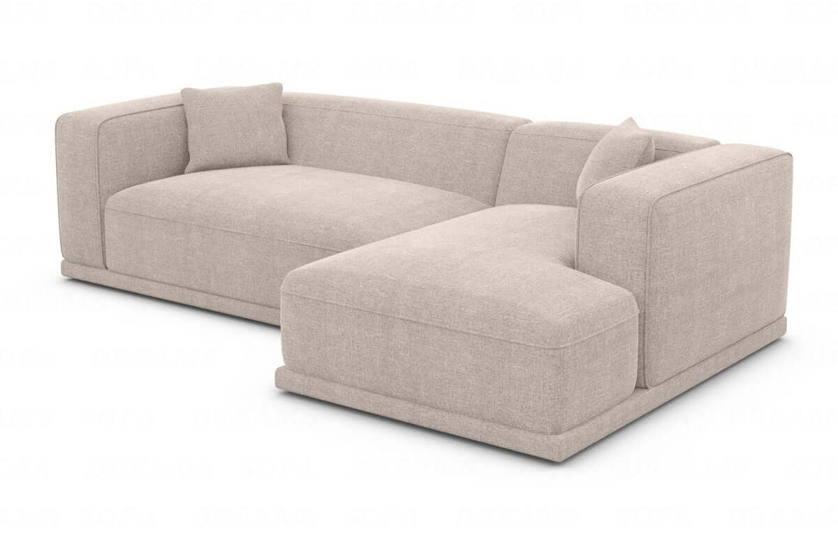 Couch Merida L-Form in Stoff beige