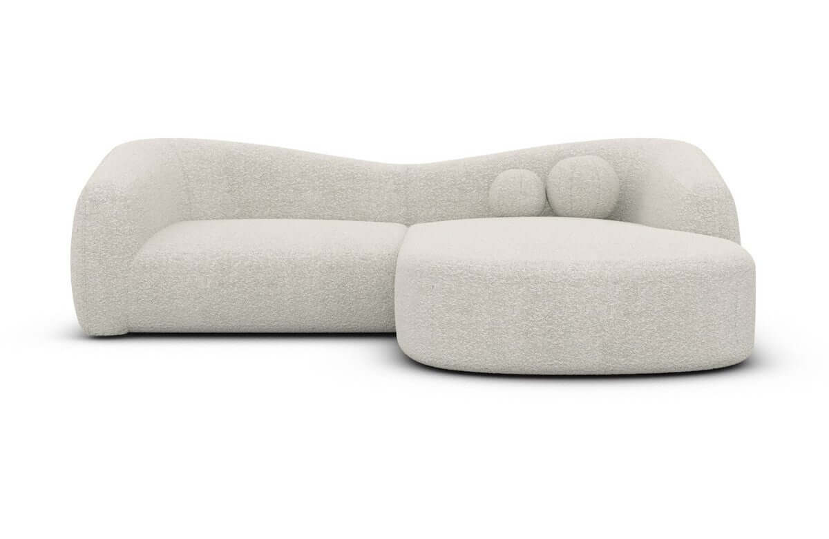 Stoff Ecksofa Murcia L-Form Kurz Pearl