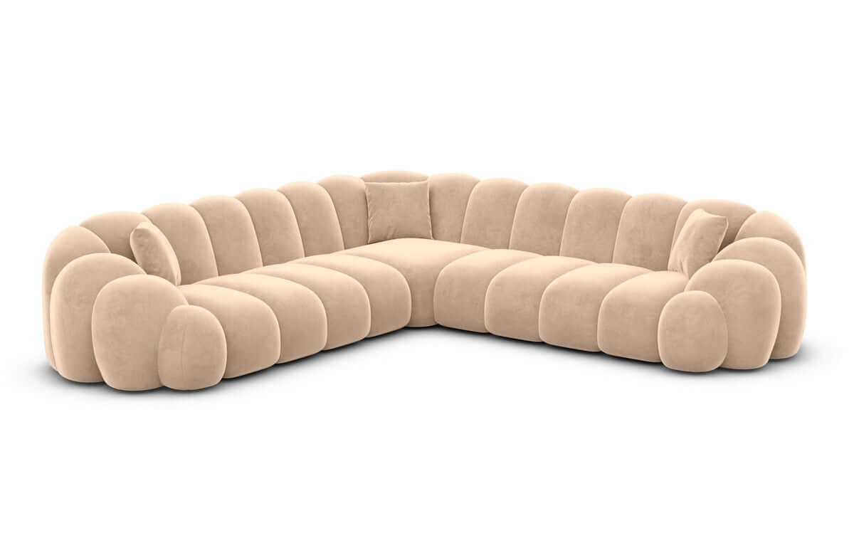 Ecksofa Rajada L-Form Stoff Beige