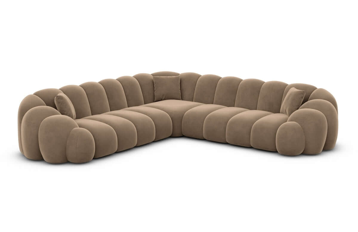 Ecksofa Rajada L-Form Stoff Braun