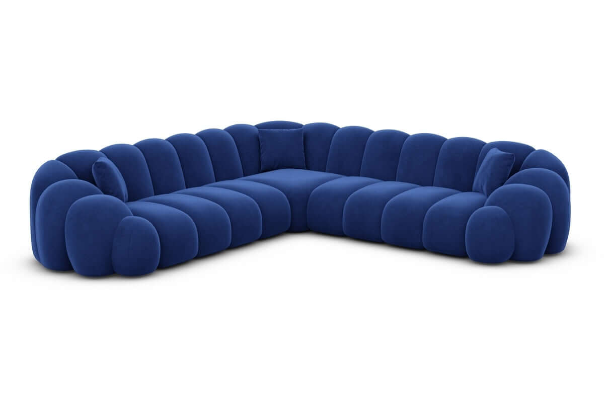Ecksofa Rajada L-Form Stoff Dunkelblau